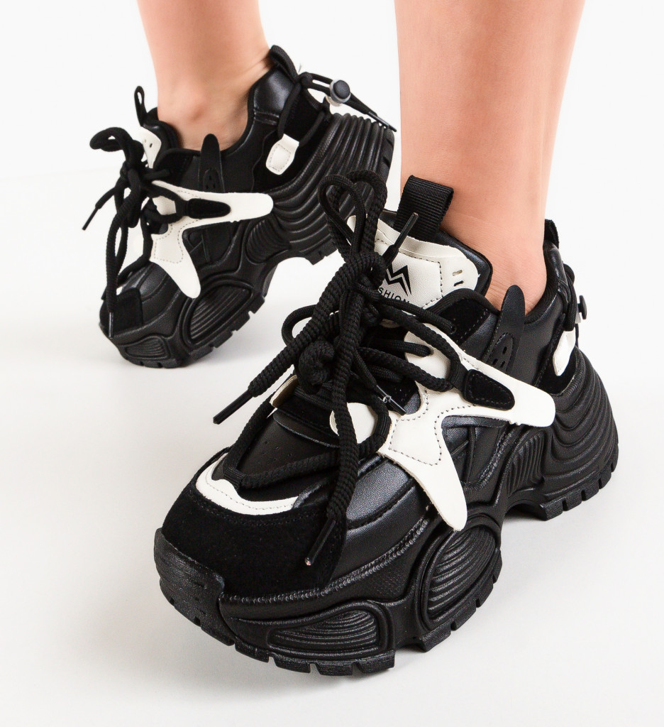 Sneakers Dama Gond Negri - Confort Urban - imagine 2