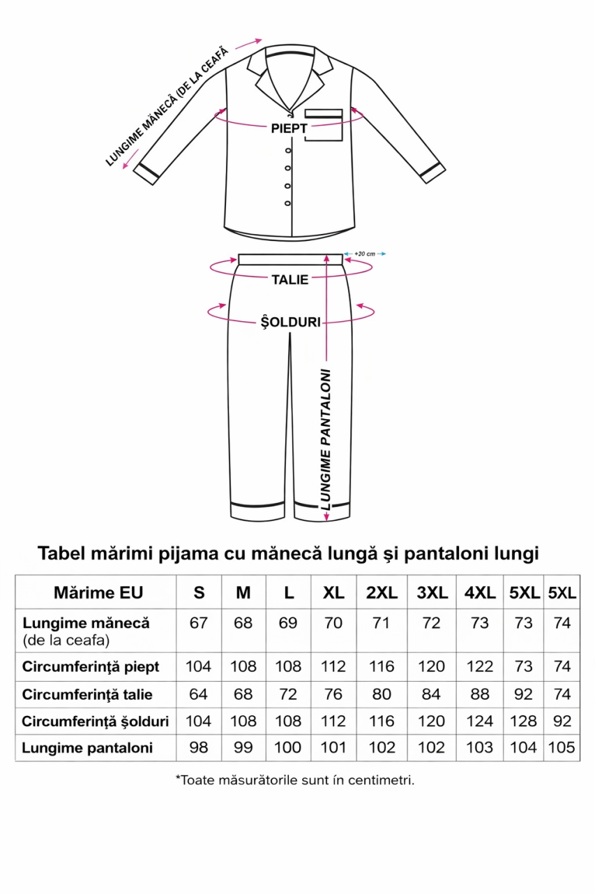 Set Pijama Delis Nasturi Satin Mat Negru - imagine 8