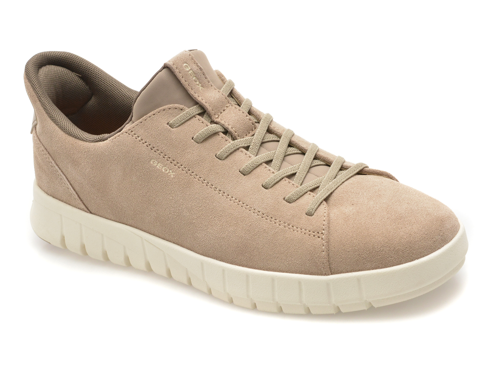 Pantofi Geox U65MAA Bej Piele Intoarsă Confort