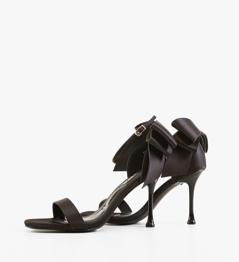 Sandale cu Toc Raust Negre | Eleganță Asigurată - imagine 4