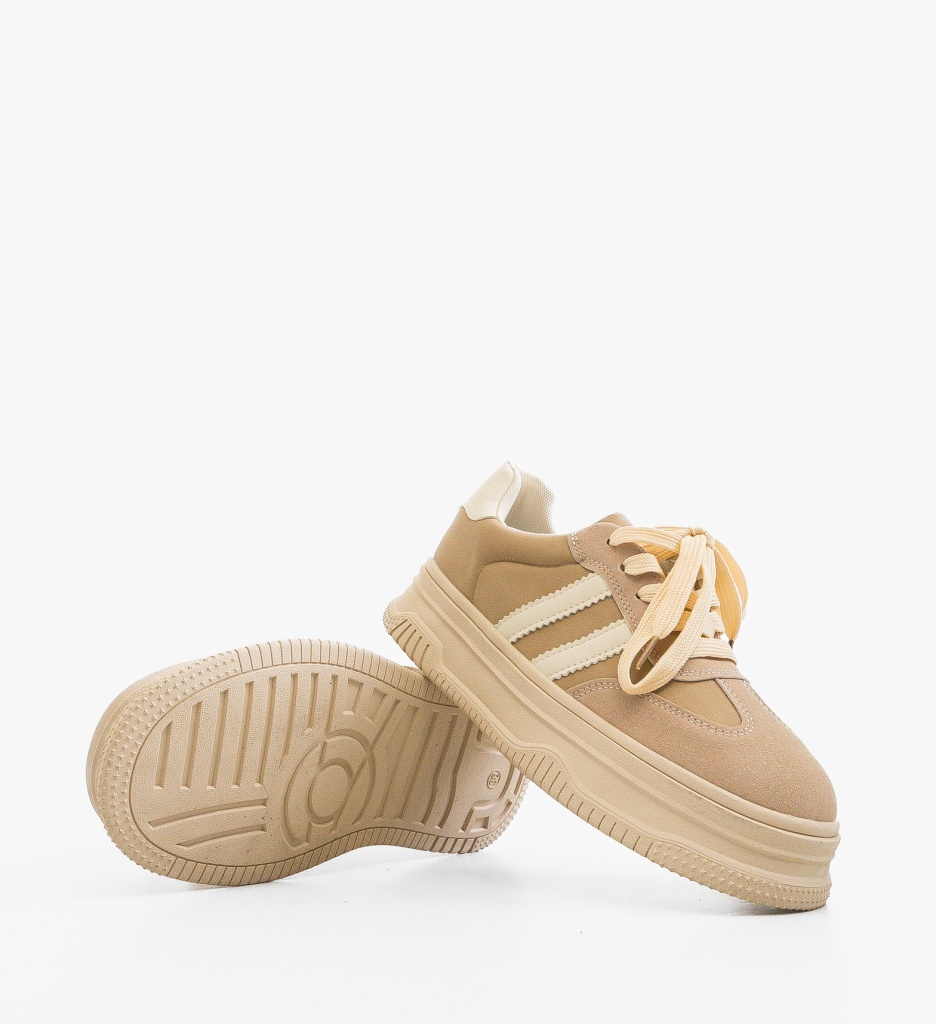 Sneakers Dama Carlas Bej - Confort și Stil - imagine 11