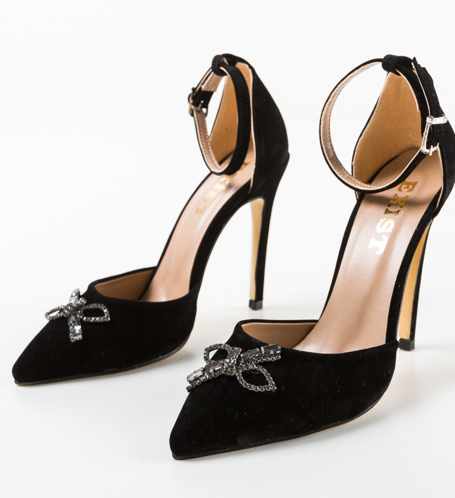 Pantofi cu toc Nanyta Negri | Eleganți - imagine 6