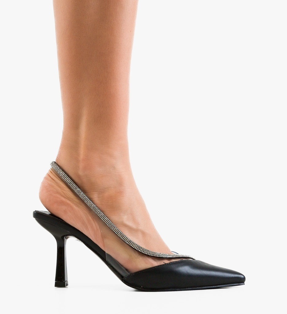 Pantofi Stiletto Mykono Negri | Eleganță și Stil - imagine 6