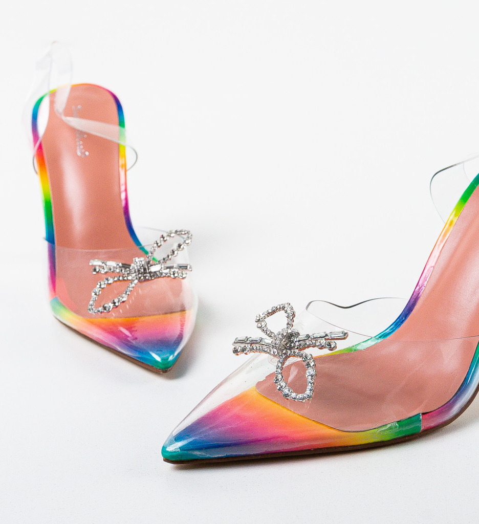 Pantofi dama Gung Multi cu toc elegant - imagine 4
