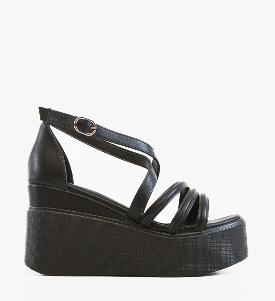 Platforme Dama Cordova Negre Elegante - imagine 6