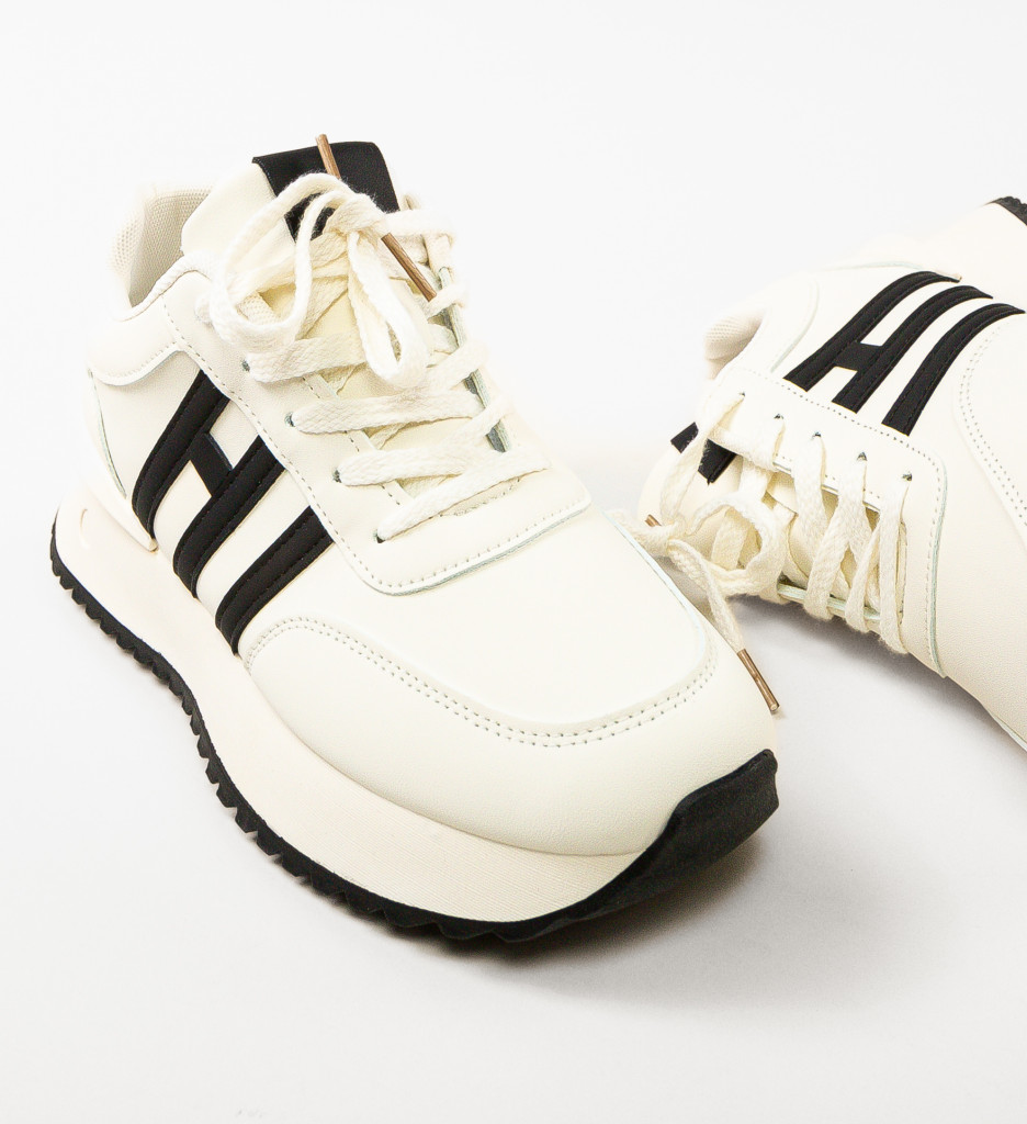 Pantofi Sport Casia Albi | Confort Zilnic - imagine 5