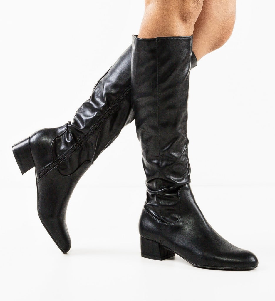 Cizme Dama Bean Negre | Stil Versatil - imagine 4