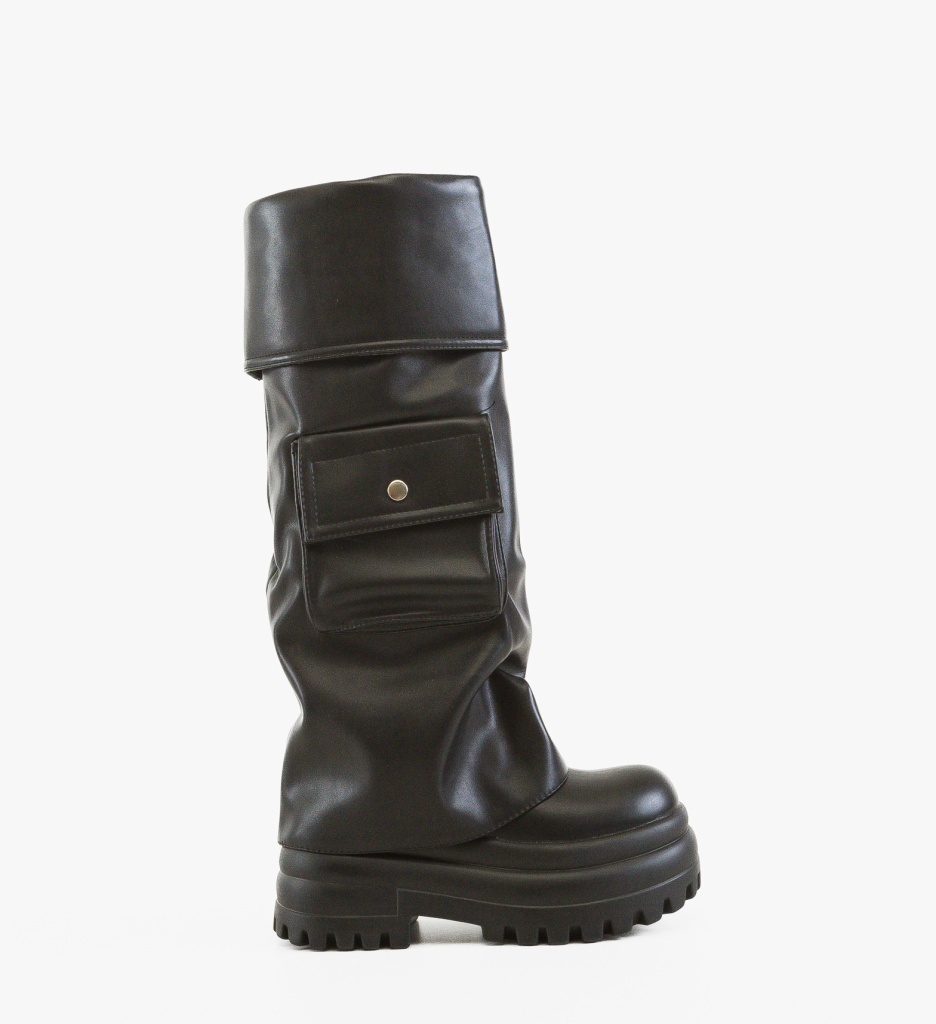 Cizme Dama Nasazia Negre Elegante | Depurtat - imagine 6