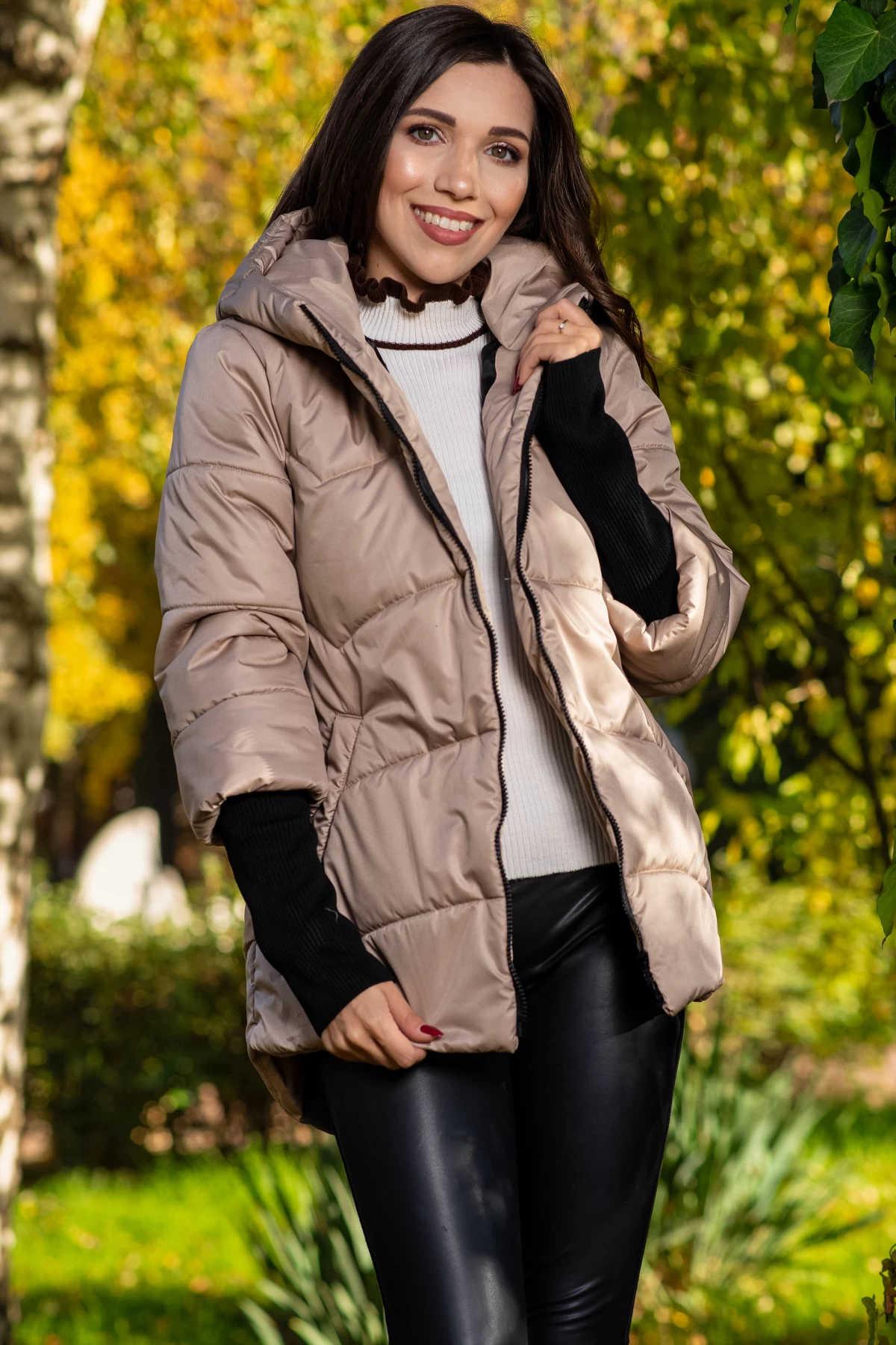 Geaca Dante Denisa Matlasată Crem | Modă & Confort