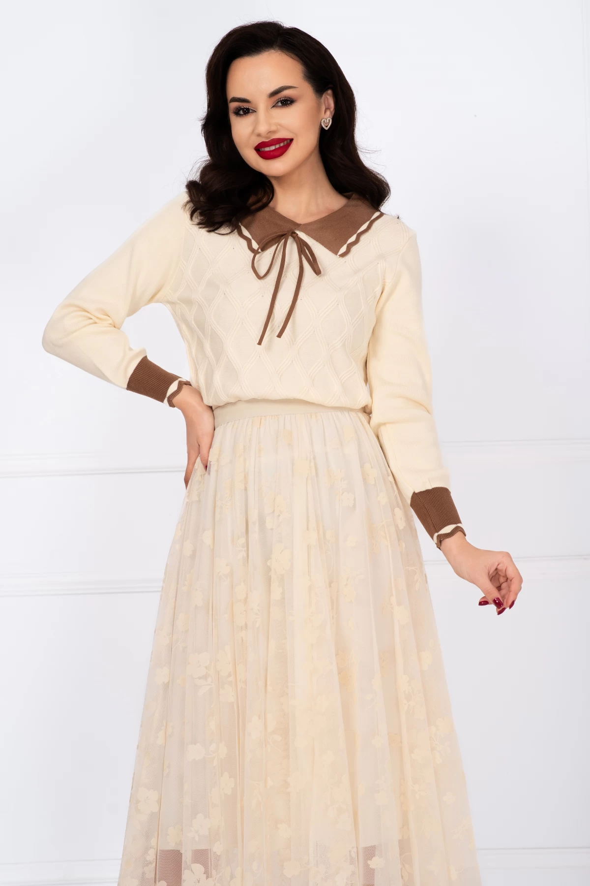 Pulover June Inpuff - Tricot fin elegant