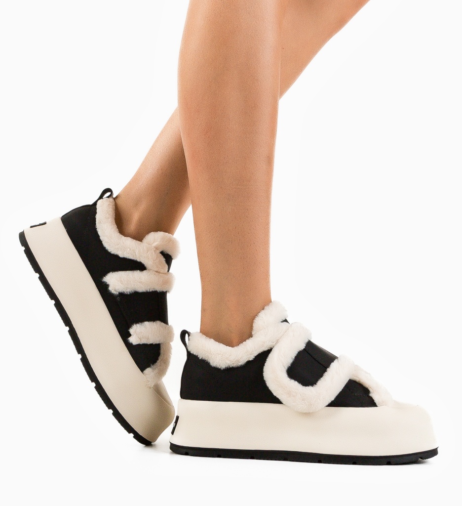 Sneakers Dama Foxy Negre | Confort și Stil Urban - imagine 2