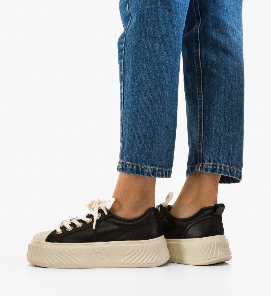 Sneakers Dama Sopstar Negri - Confort și Stil - imagine 4