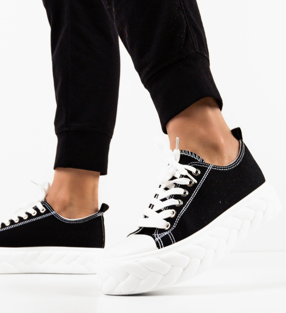 Sneakers Rogers Negri Dama - Confort și Stil - imagine 4