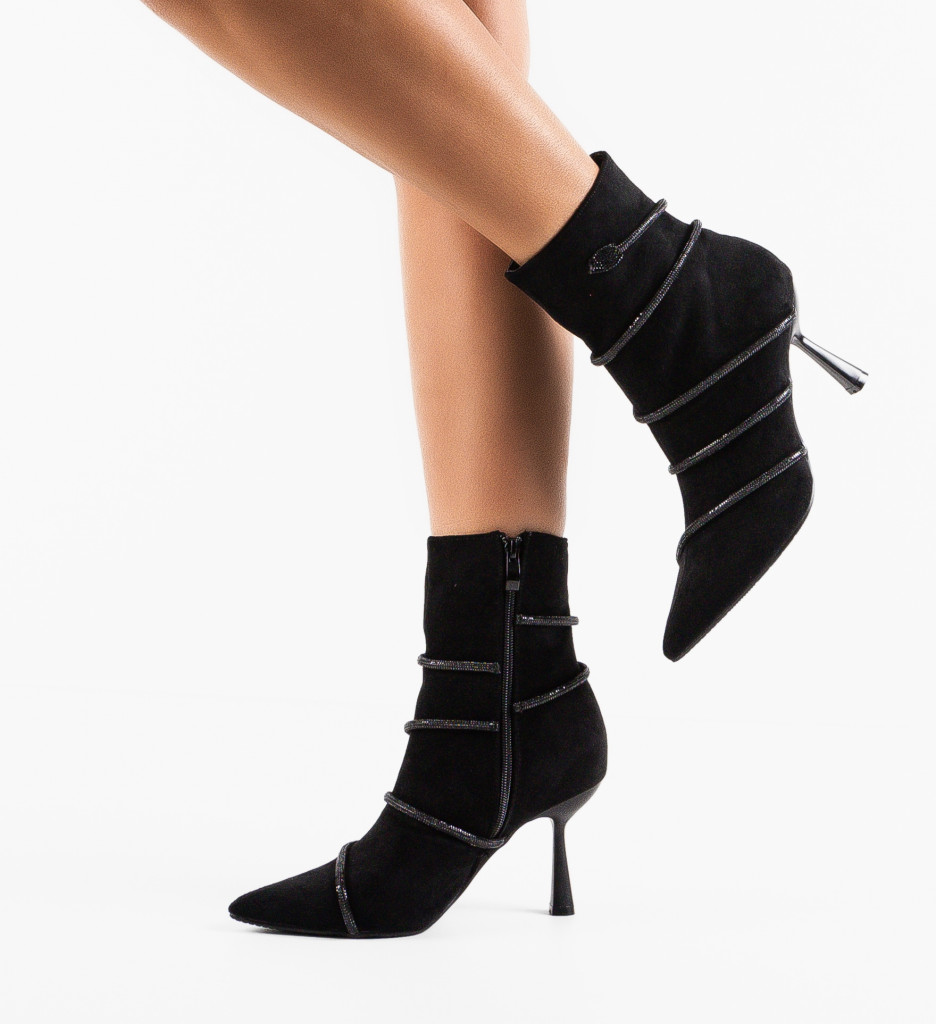 Botine Dama Hatti Negre - Eleganță și Confort
