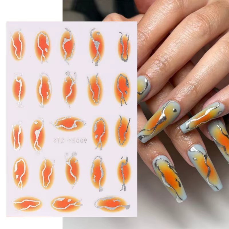 Abtibilduri Unghii Marquise Portocaliu - Nail Art Rapid