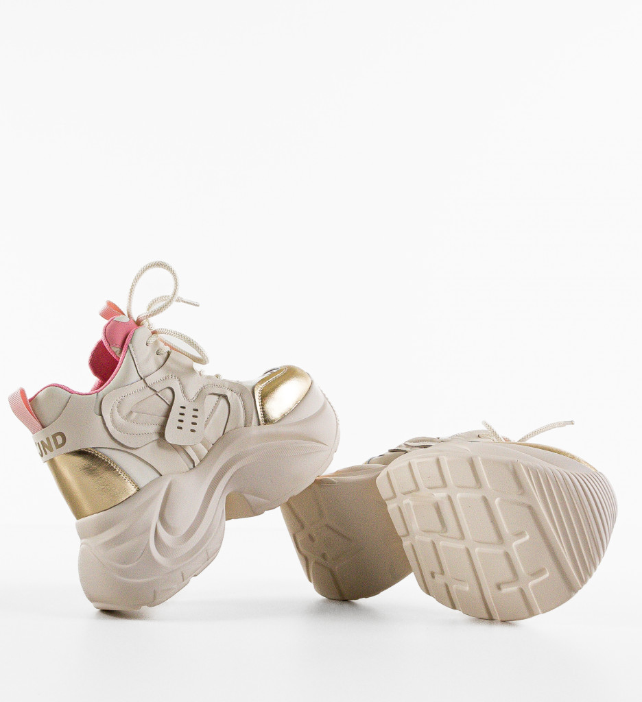 Sneakers Dama Stacee Bej - Confort și Stil - imagine 7