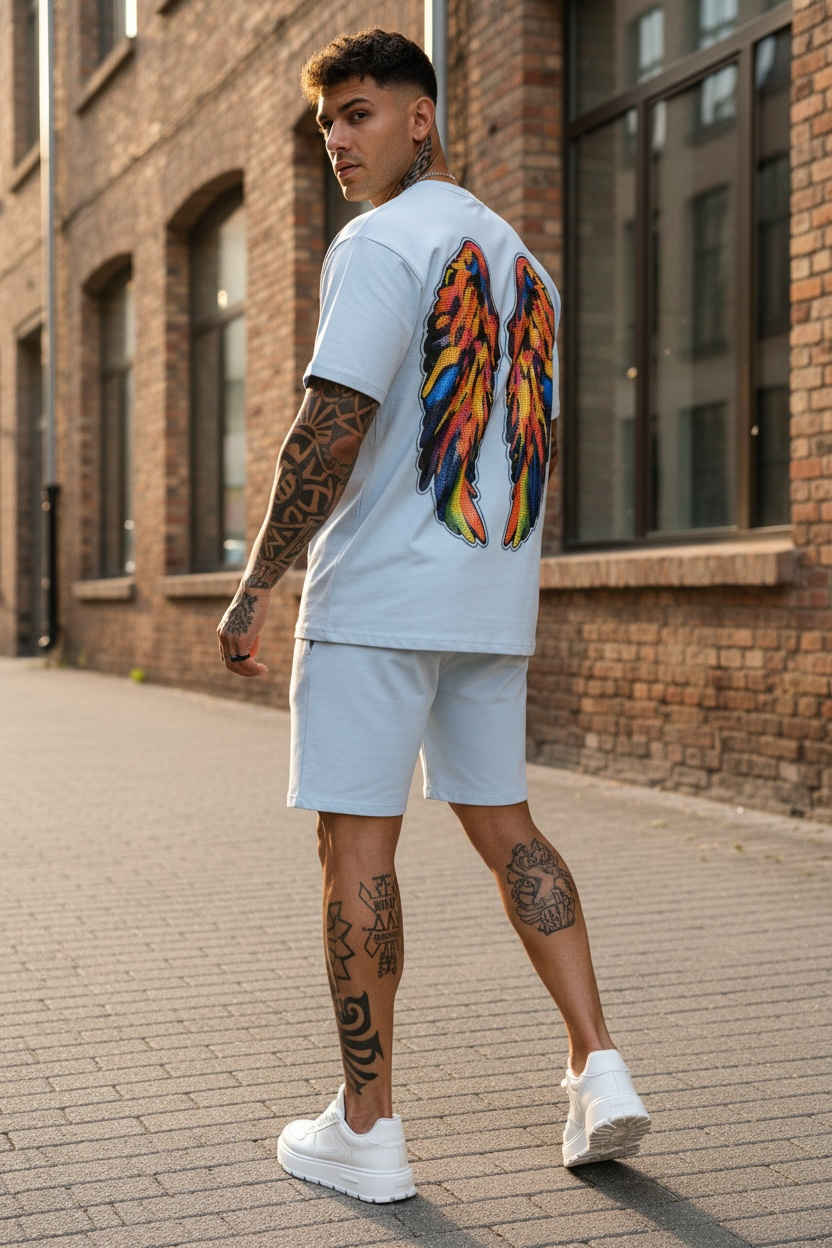 Compleu de vara tricou oversize +pantaloni 545 39-1.1