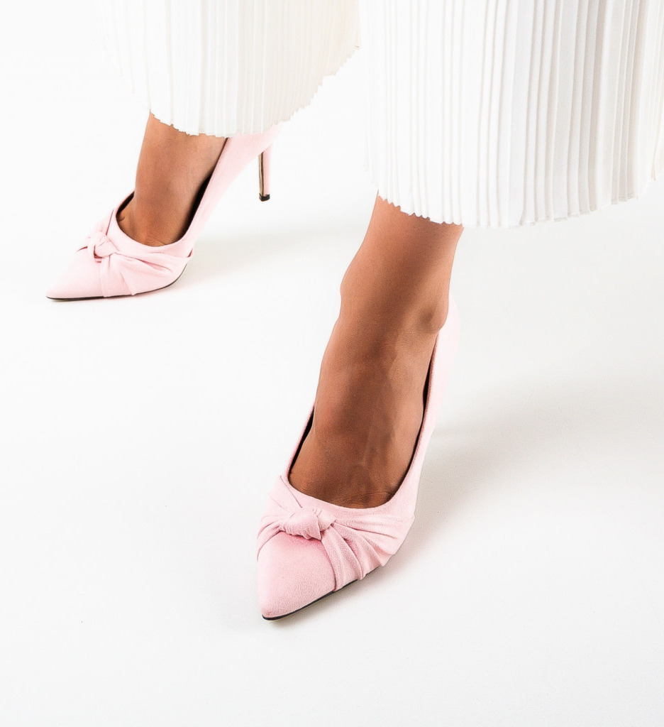 Pantofi Toc Hartley Roz - Eleganță și Stil - imagine 3