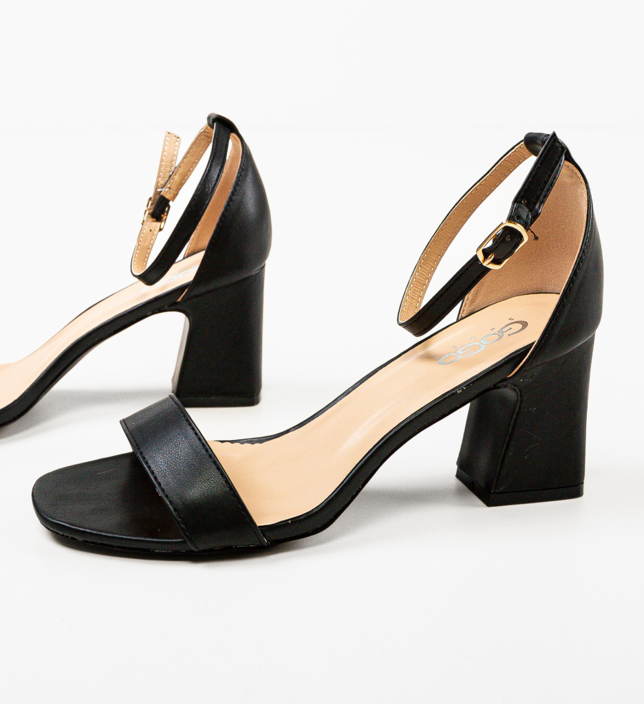 Sandale cu Toc Imma Negre | Eleganță Maximă - imagine 6