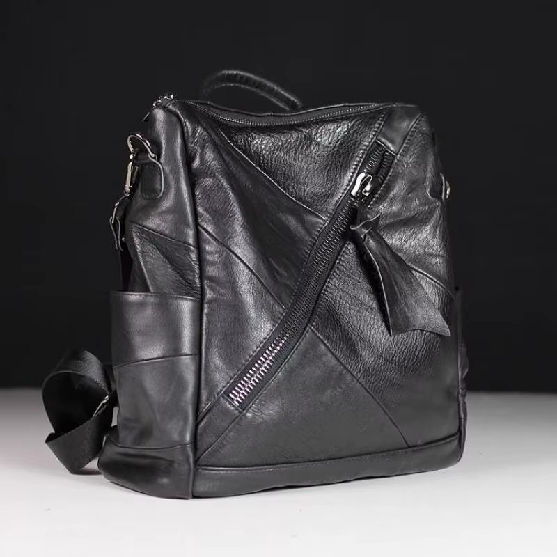 Rucsac dama Elarin GT3642 din piele naturala, Negru