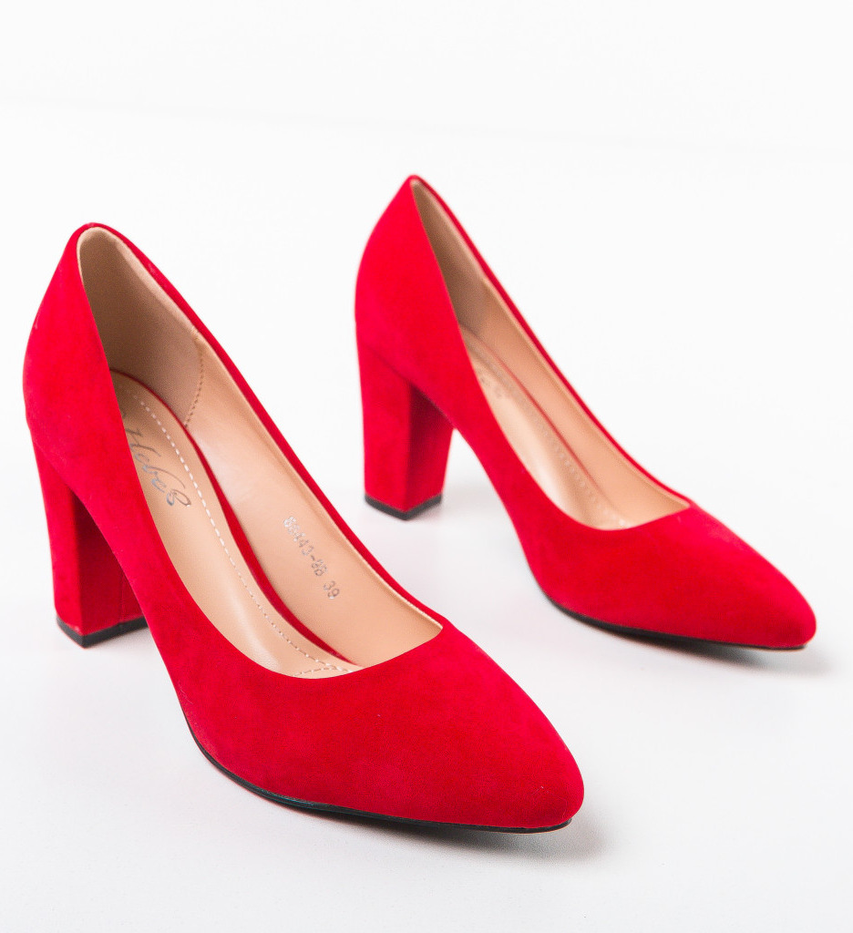 Pantofi Yaba Rosii cu Toc - Eleganță Asigurată - imagine 6