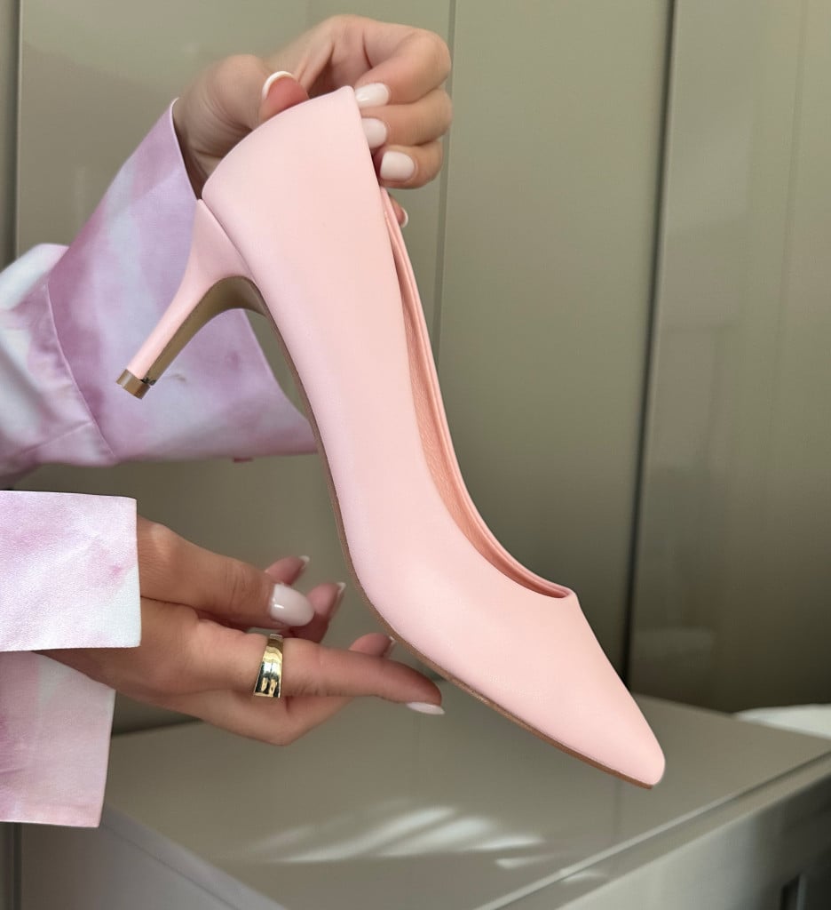 Pantofi Dama Cheloo Roz cu Toc Eleganți