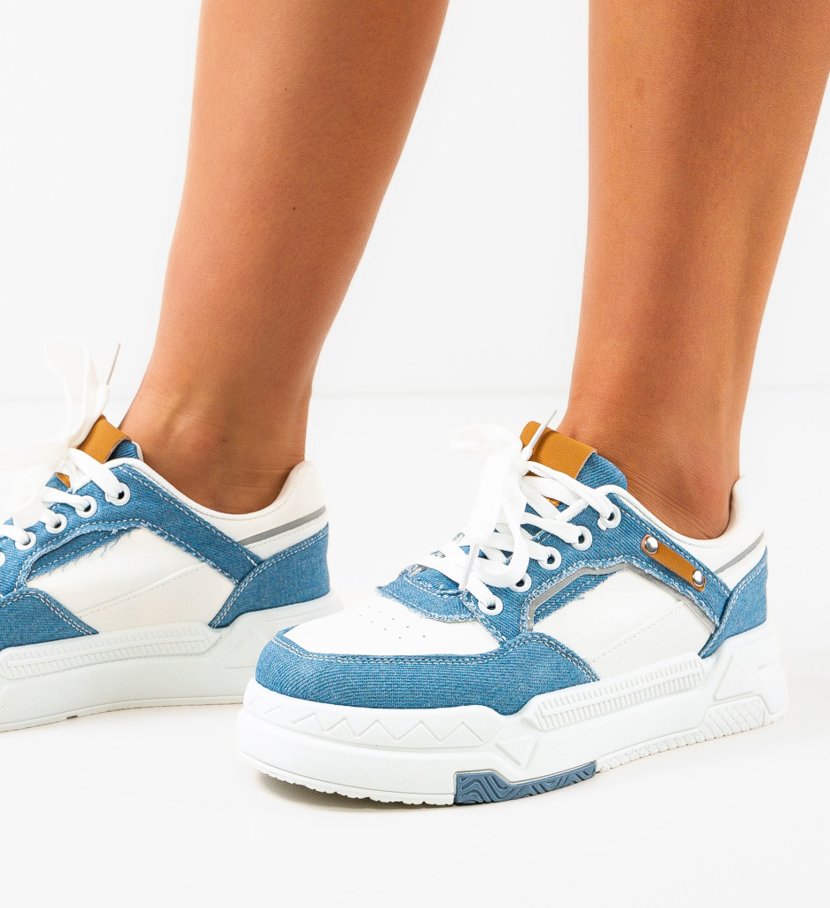 Sneakers Dama Albastri Kryst - Confort Sport - imagine 3