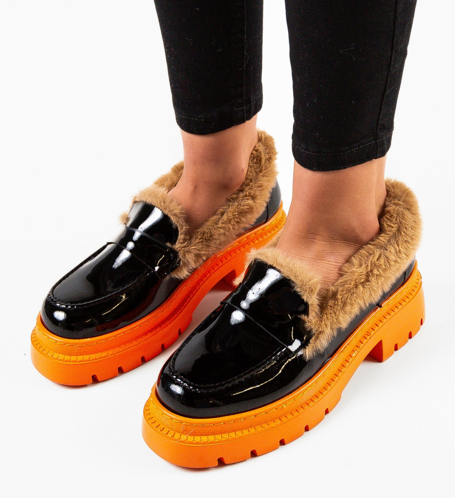 Pantofi Casual Dama Monday Negri - Confort Stilat - imagine 3