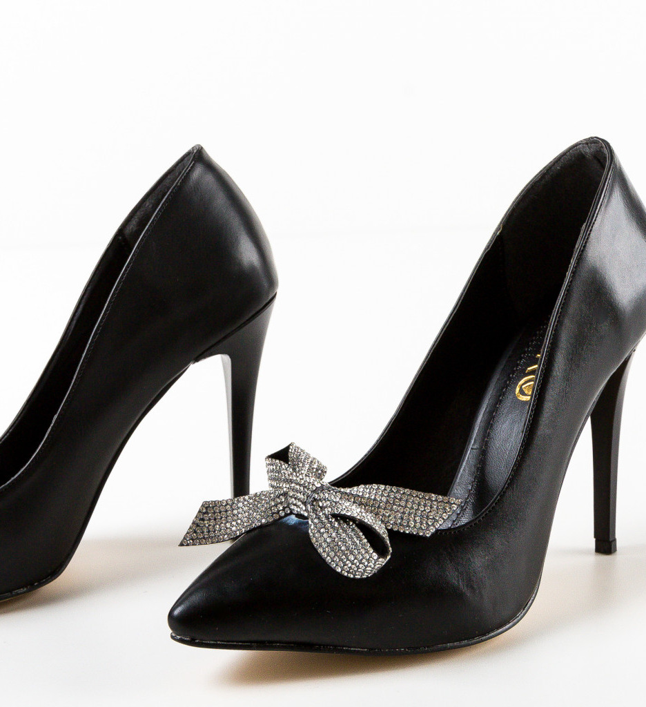 Pantofi cu Toc Fanse Negri | Eleganță Asigurată - imagine 7