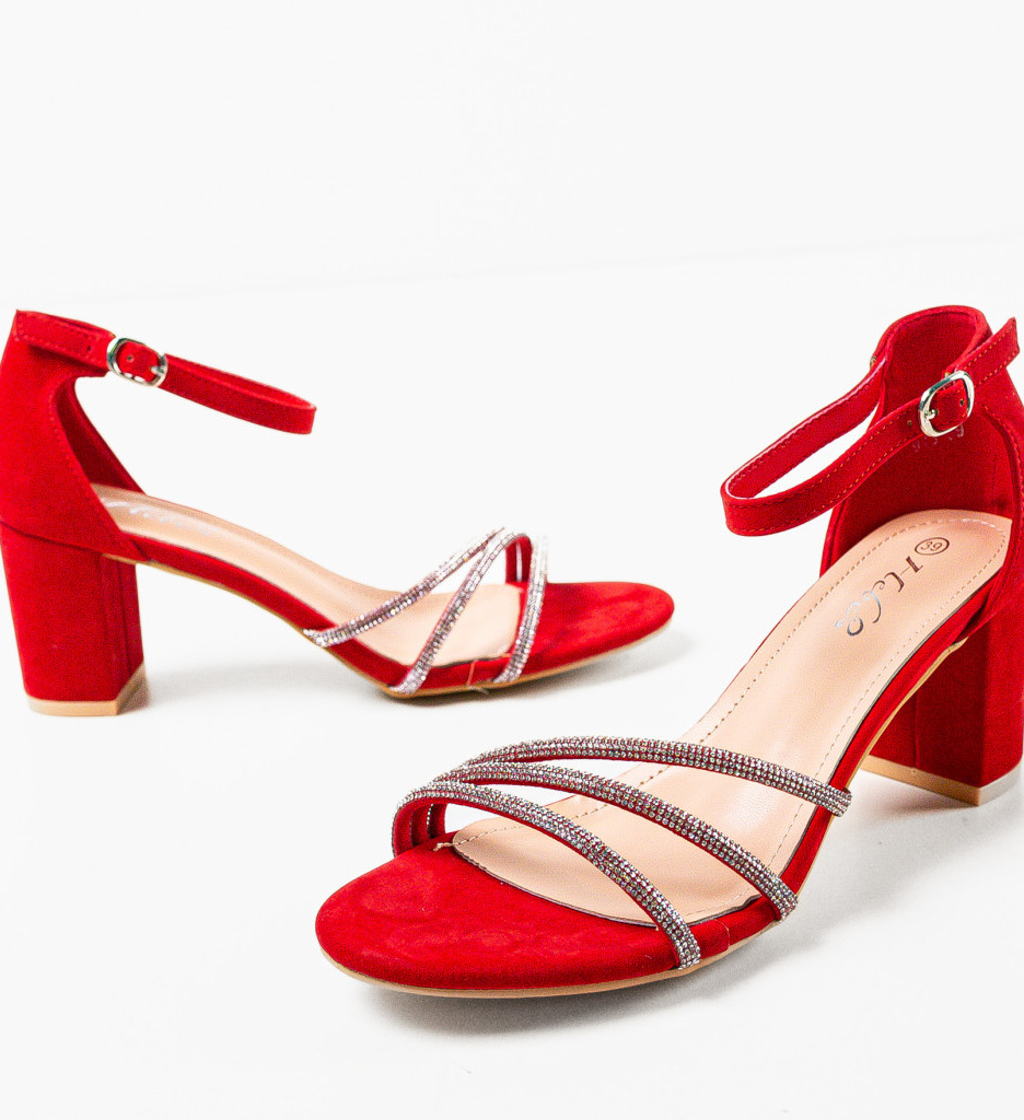 Sandale Dama Rosii cu Toc - Eleganță Asigurată - imagine 6