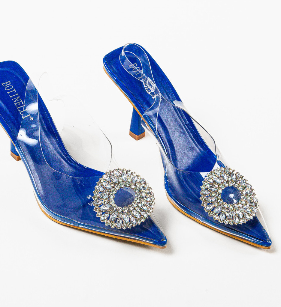 Pantofi Toc Ecaterina Albastru - Eleganță Modernă - imagine 6