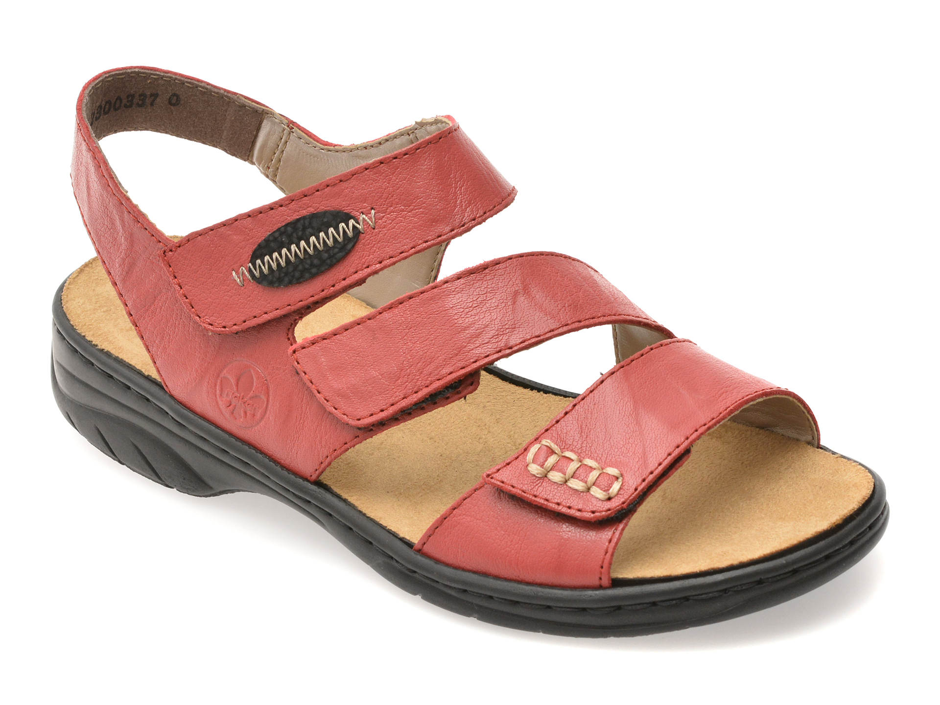 Sandale Rieker Rosii Confort | Piele Naturala - imagine 2
