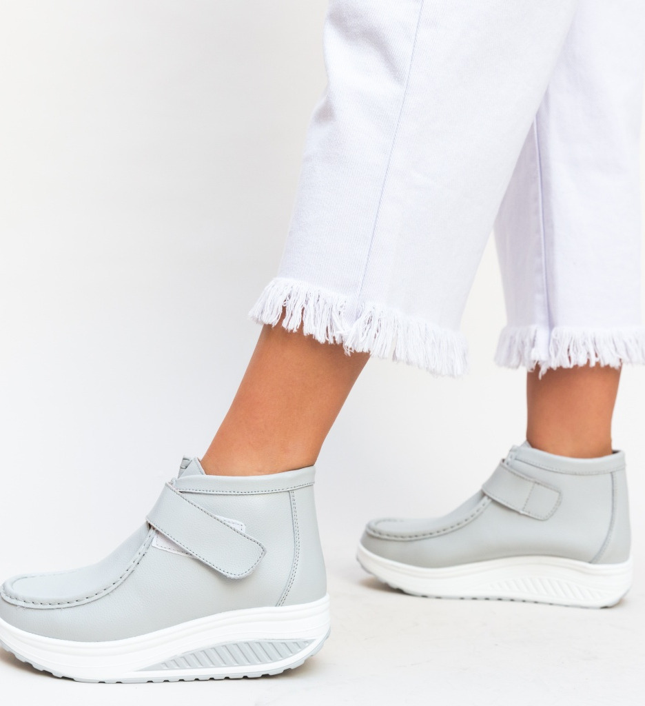 Pantofi Casual Misha Gri - Confort și Stil - imagine 3