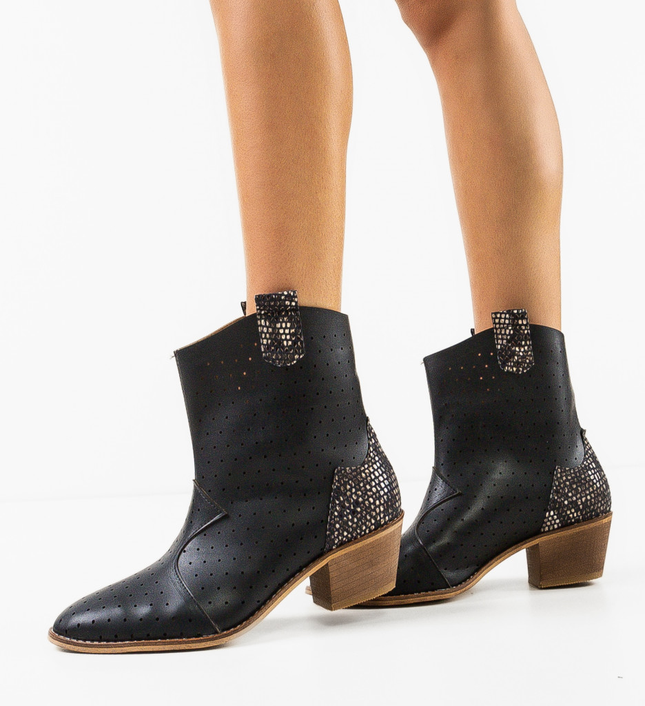 Botine Dama Mixdor Negre - Eleganță și Stil - imagine 4