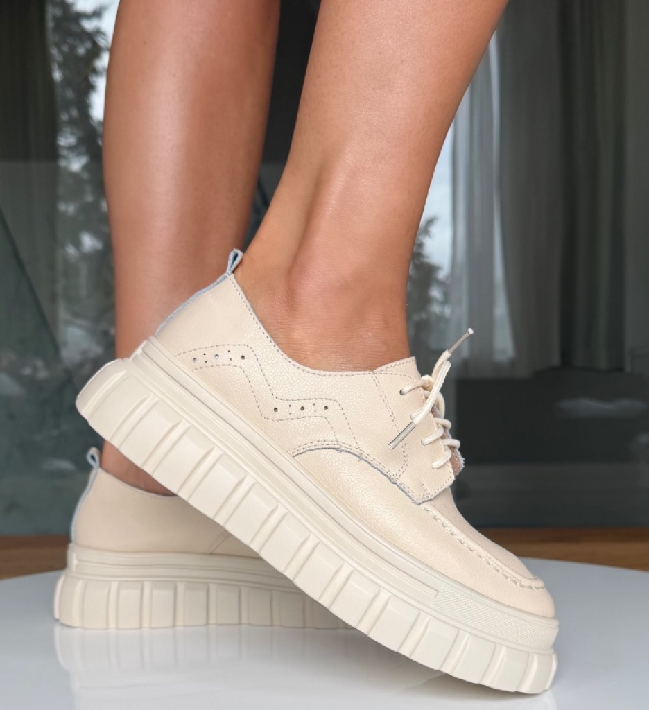 Pantofi Casual Loprem Bej - Confort și Stil - imagine 9