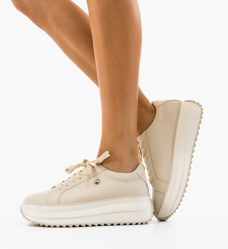 Sneakers Dama Arioami Bej - Confort Sport