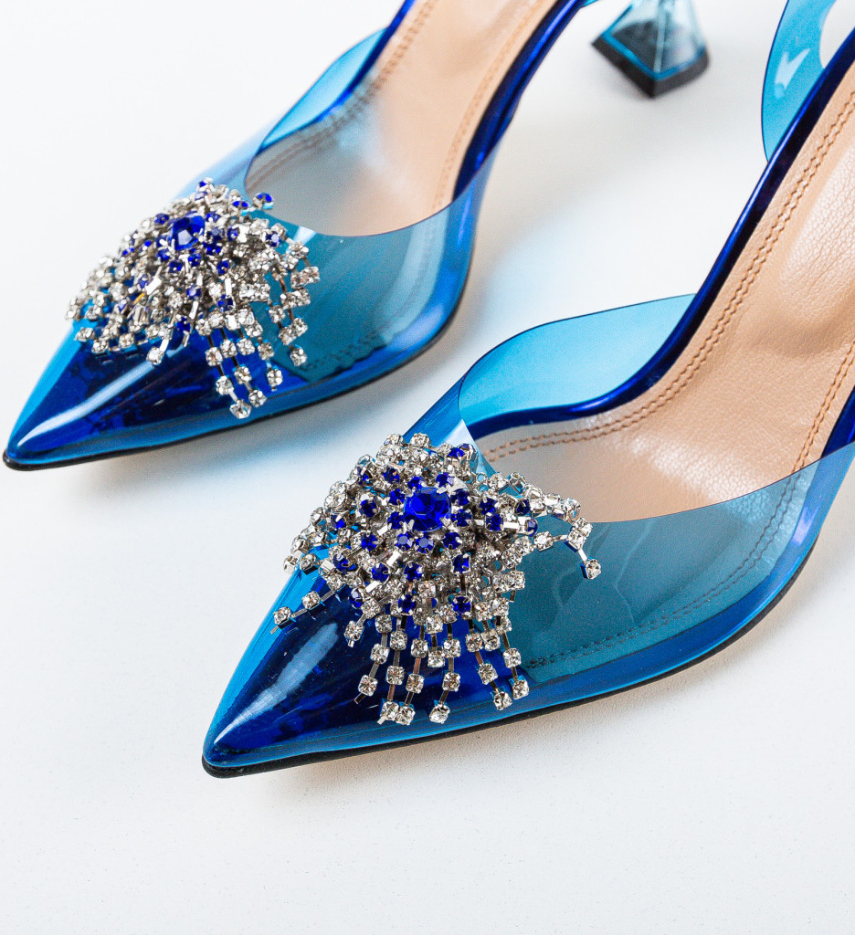 Pantofi Zanag Albastri Eleganți - imagine 6