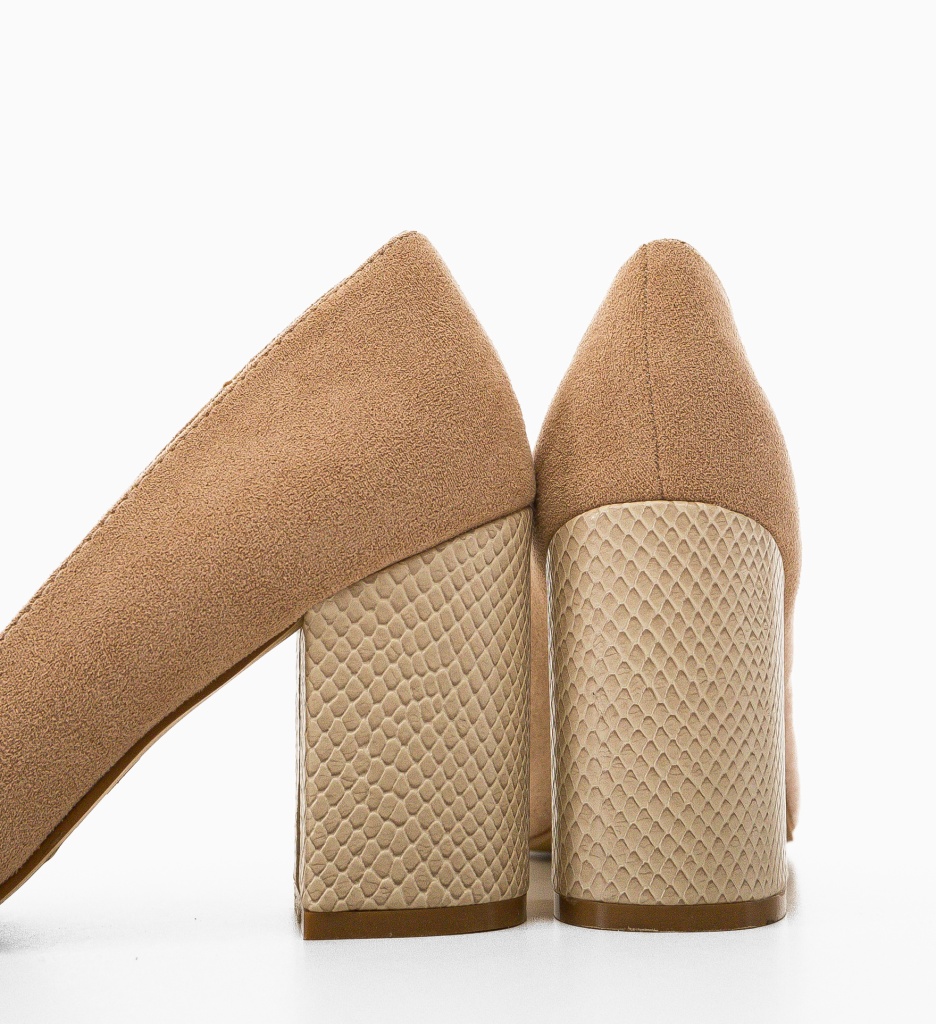 Pantofi Codillan Bej Eleganți cu Toc - imagine 12