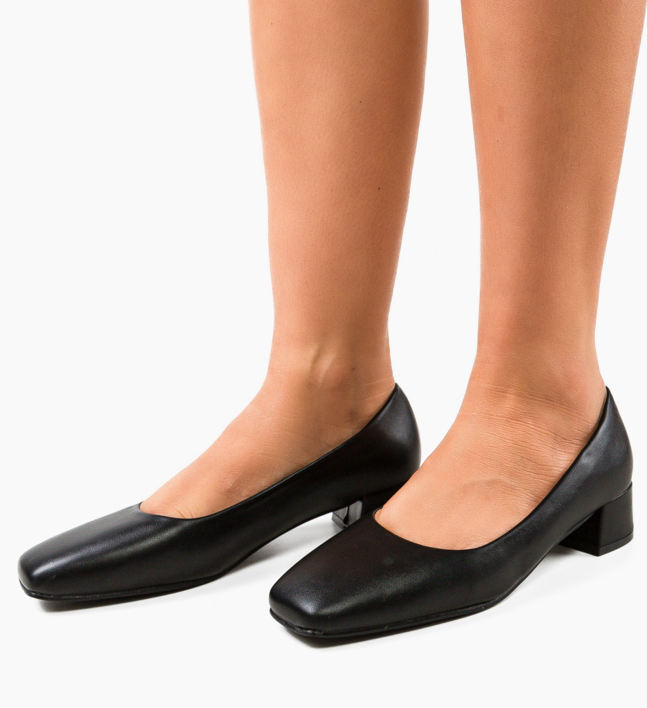 Pantofi cu Toc Parks Negri - Eleganță și Stil - imagine 3