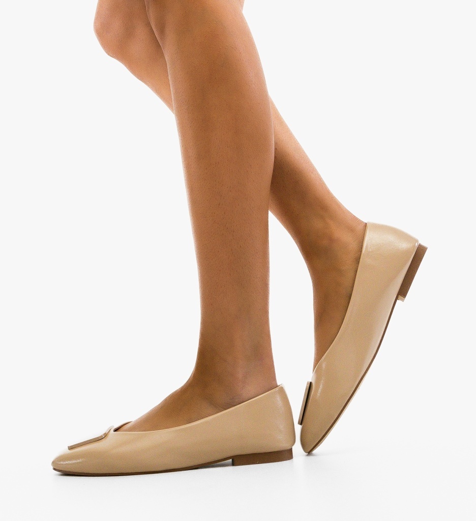 Balerini Dama Katry Bej - Confort și Eleganță