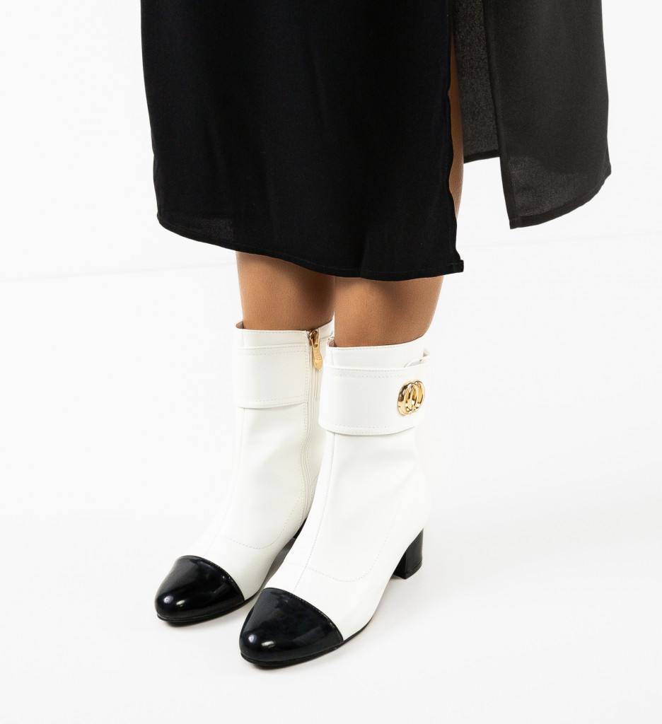 Botine Greto Albe - Eleganță și Stil Urban - imagine 3