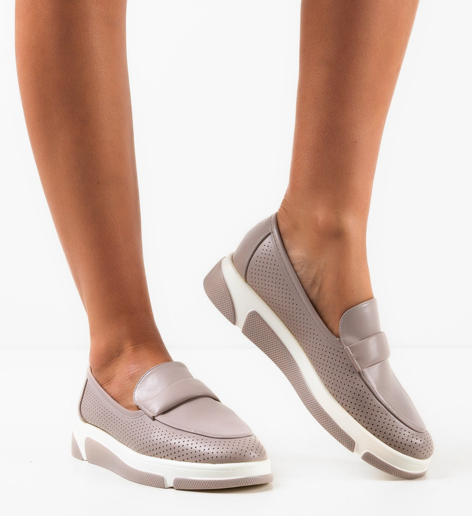 Pantofi Casual Gerta Gri | Stil Confortabil