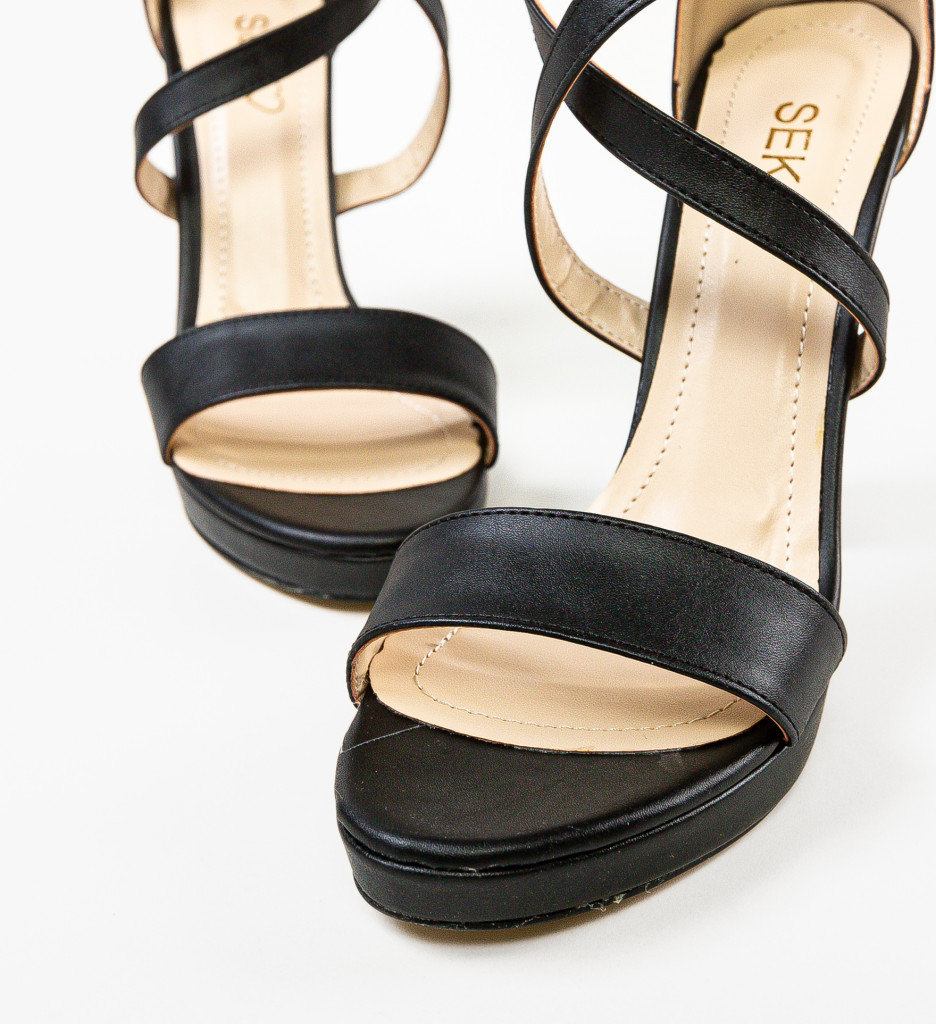 Sandale Croasant Negre - Eleganță și Confort - imagine 5