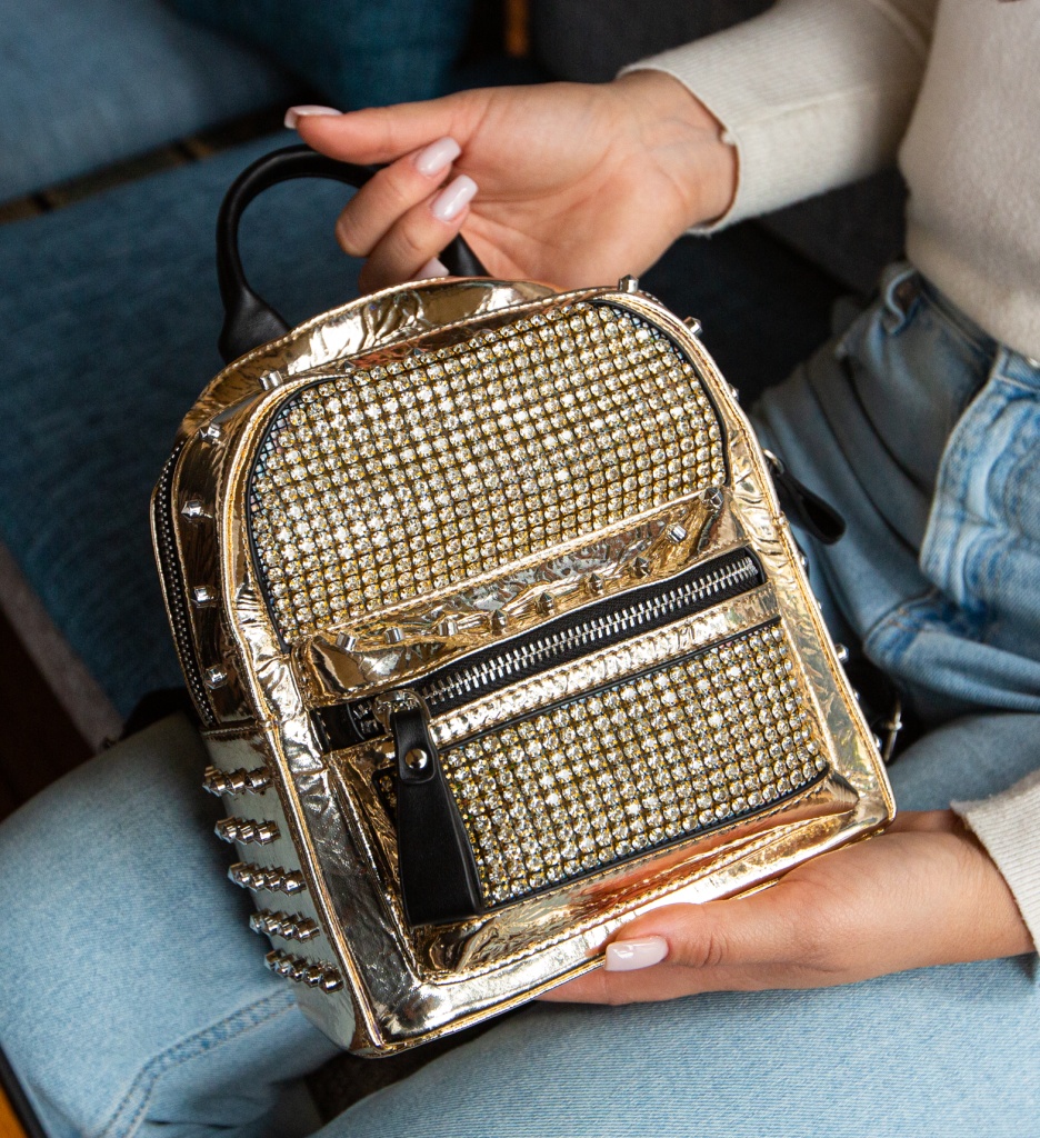 Rucsac Lakreko Auriu Elegant | Stil Modern - imagine 3