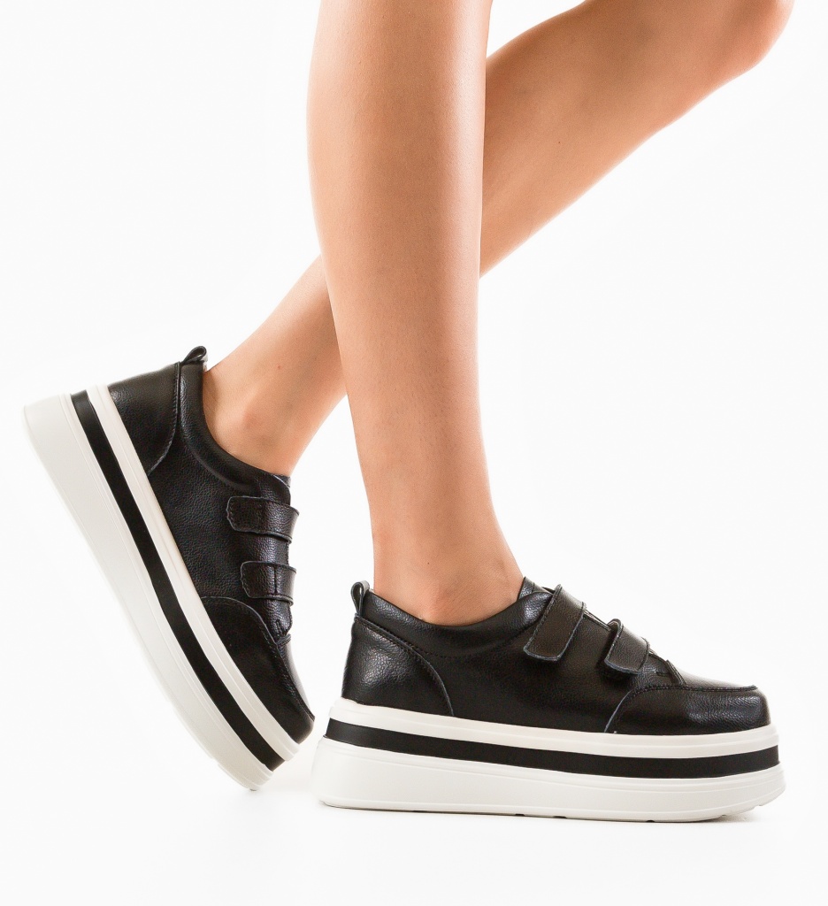 Pantofi Casual Akoste Negri - Confort și Stil - imagine 2
