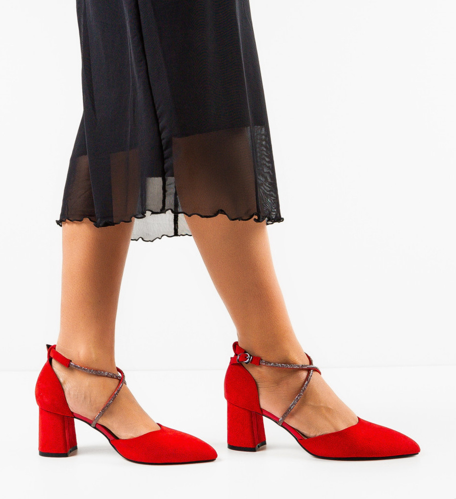 Pantofi Dama Rosii cu Toc | Eleganță Asigurată