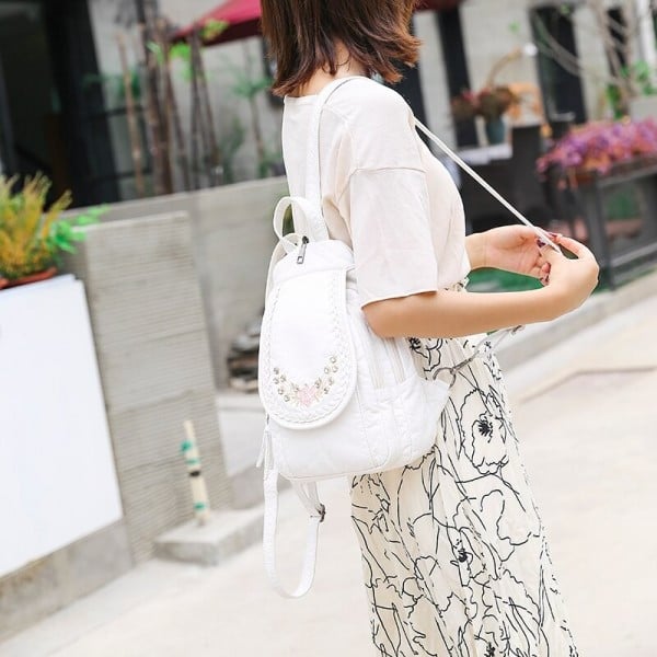 Rucsac Dama Alb Pfy - Elegant si Functional - imagine 2