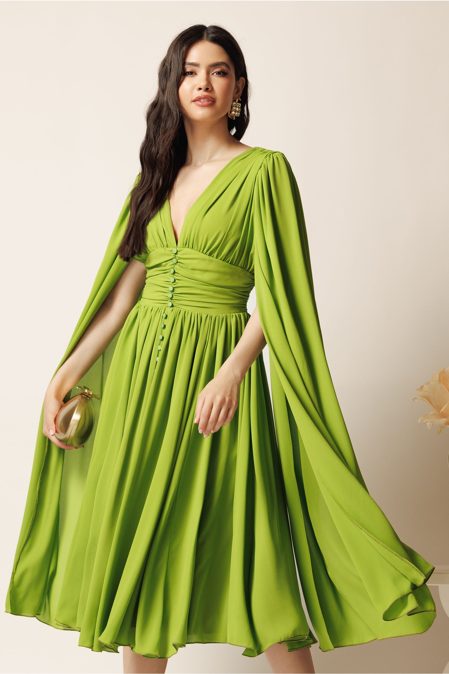 Rochie DY Fashion Verde Crud | Cununie Civilă Eleganta