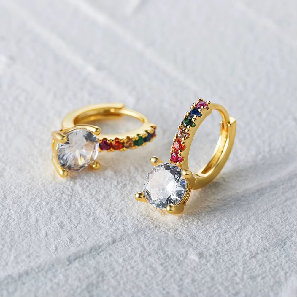 Cercei Eleganti Delis Argint Placat Aur - imagine 4
