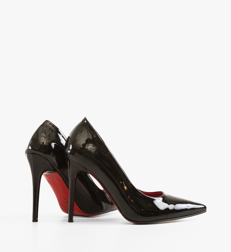 Pantofi Ryrato Negri Eleganți cu Toc - imagine 4